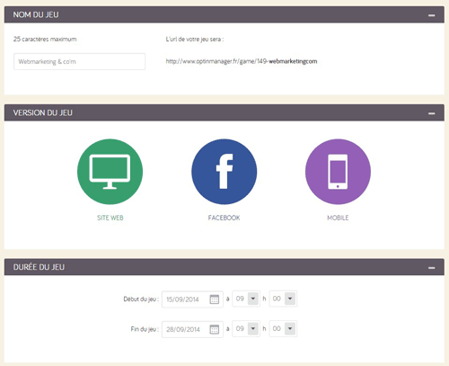 organiser concours internet