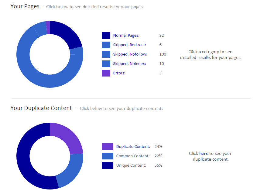 siteliner duplicate content