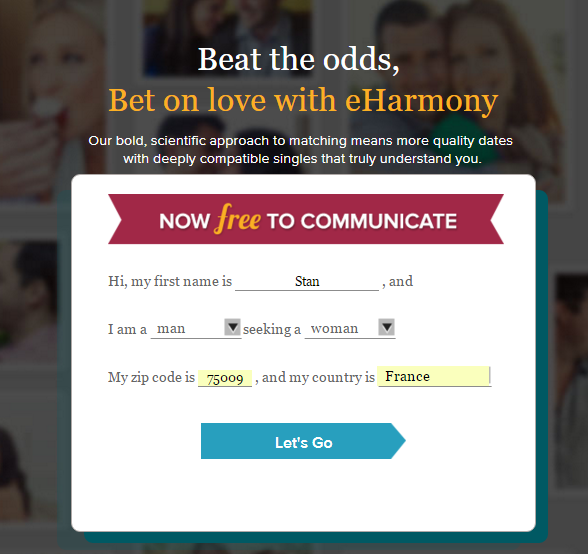 eharmony step 1