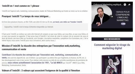 page à propos