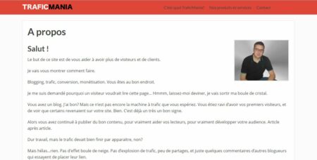 page à propos