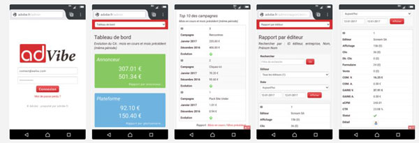 interface outil affiliation personnalisable