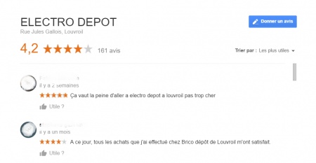 google my business avis