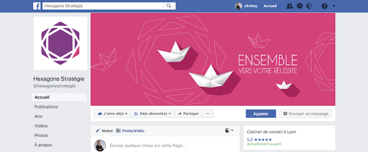 Page Facebook Hexagone Strategie
