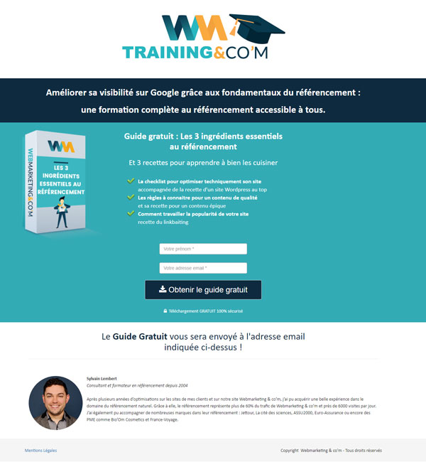 exemple page capture tunnel vente learnybox