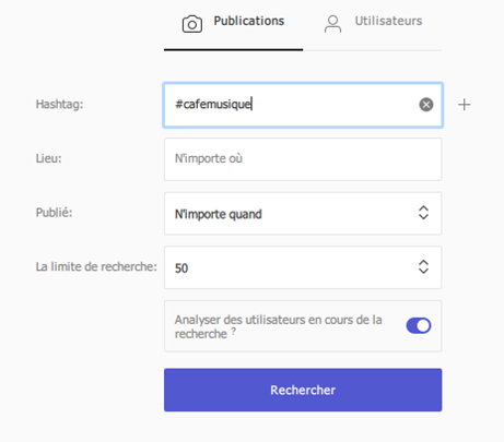 outil marketing instagram publication