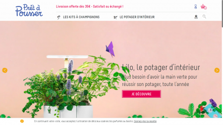 Page d'accueil prêt à pousser