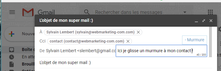 extension chrome gmail murmure productivite mail