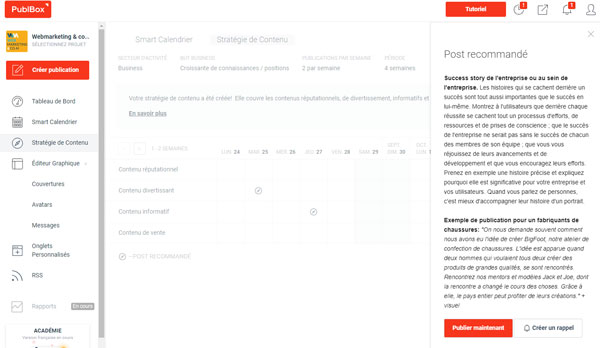 calendrier editorial social media