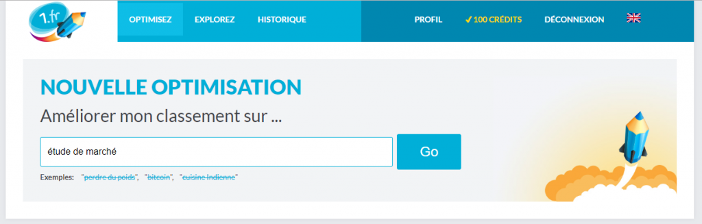 optimisation SEO mot cle etude marche