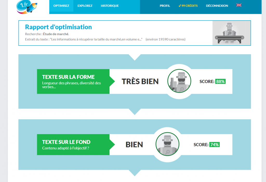 optimisation SEO mot cle etude marche