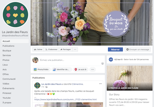 page facebook fleuriste