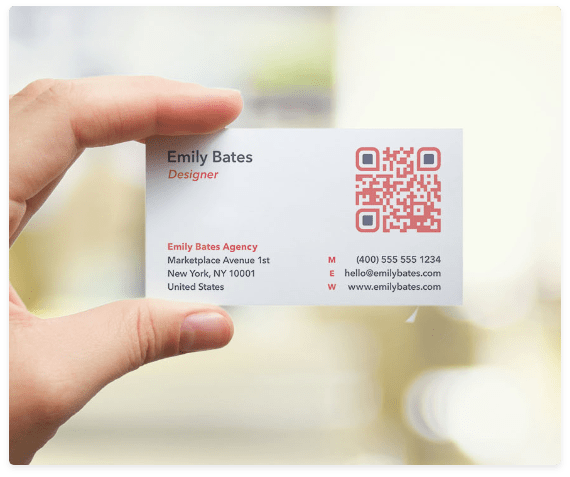 Carte de visite avec QR code