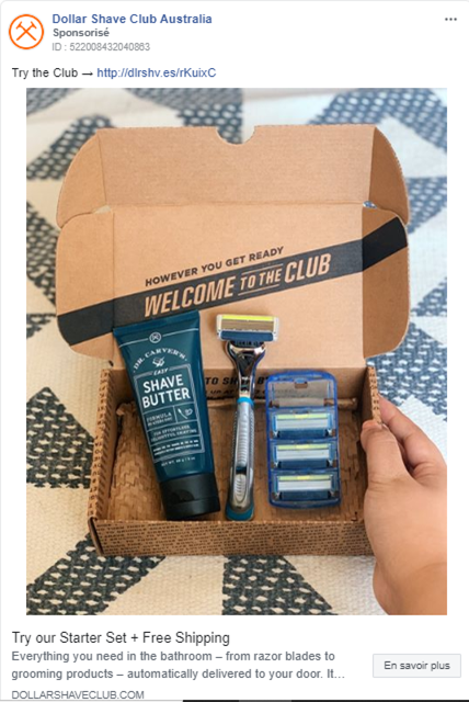 Dollar Shave : Faire des ventes sur son e-commerce grâce à Facebook Ads