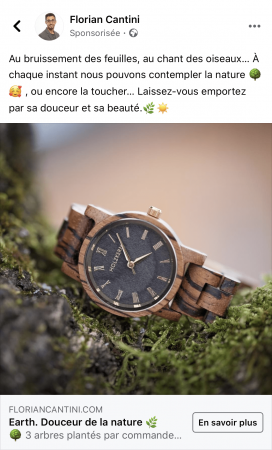 publicité Facebook Florian Cantini