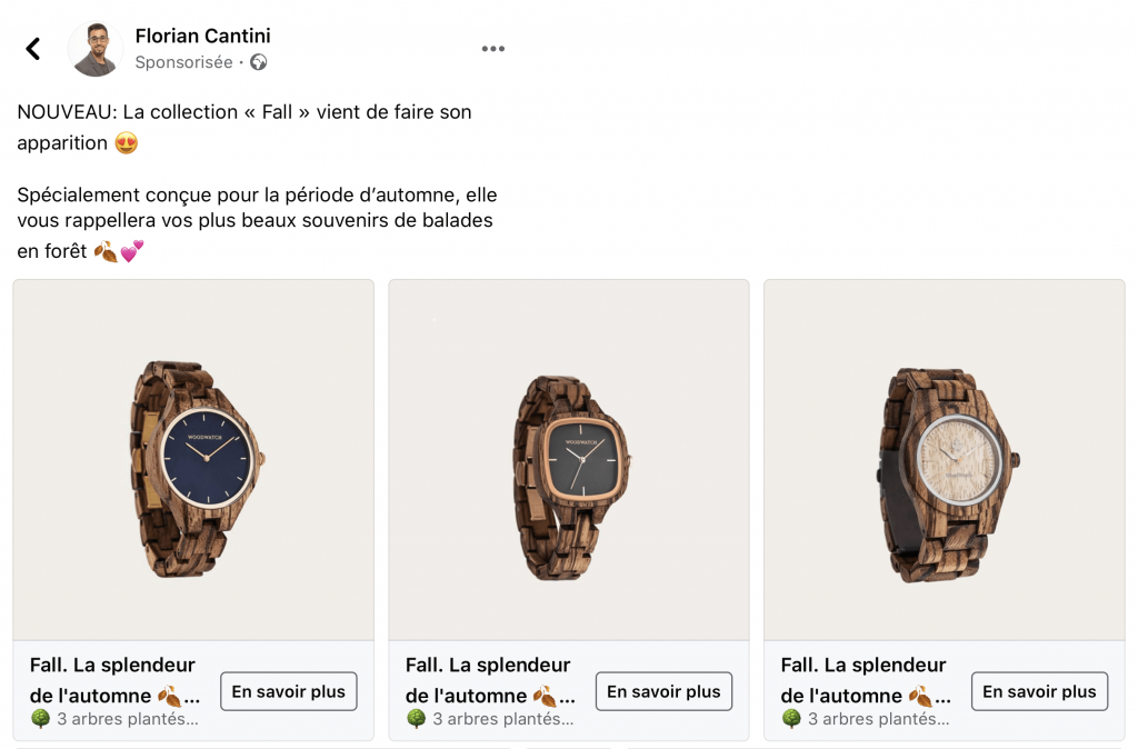 publicité Facebook Florian Cantini