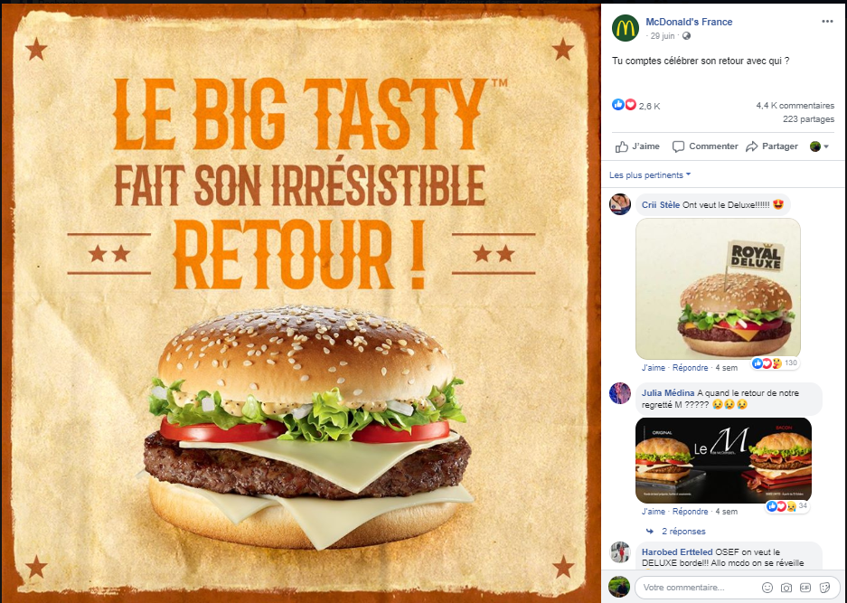 Community Management : stratégie de McDonald