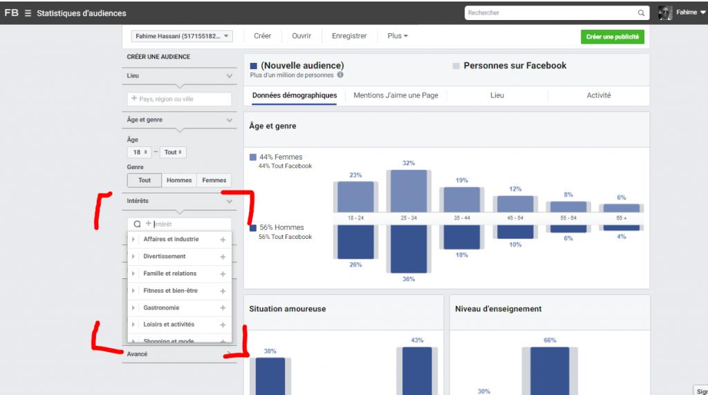 Fonctionnement Facebook Audience Insights