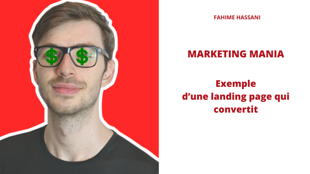Quoi dire sur sa landing page ? Exemple de Marketing Mania
