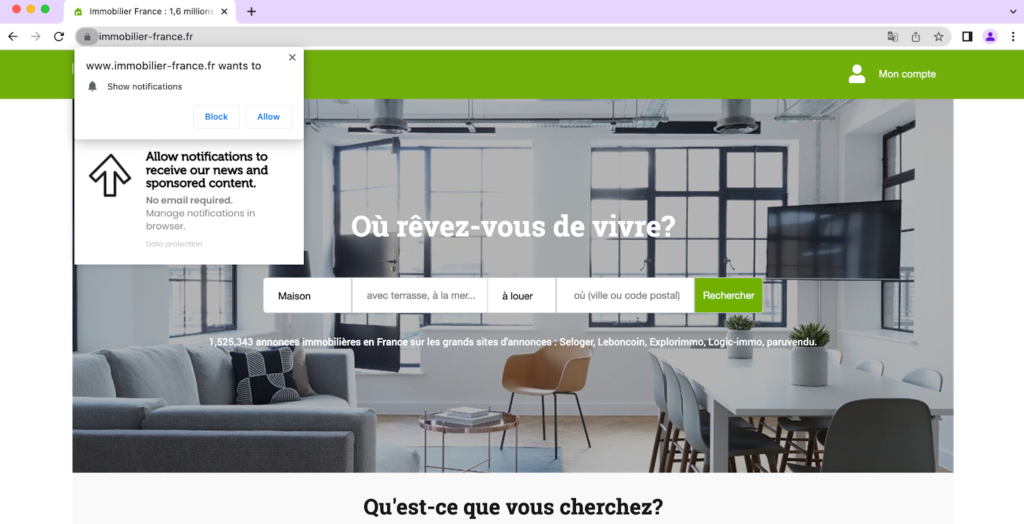 Abonnement notification