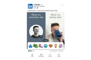 Ca y est ! LinkedIn lance l’emoji « Drôle »