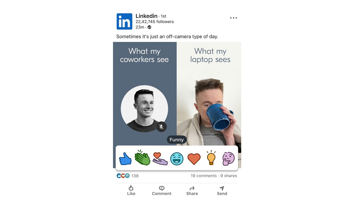 Ca y est ! LinkedIn lance l’emoji « Drôle »