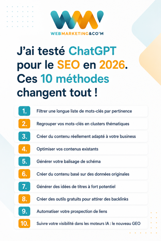 10 méthodes SEO sur ChatGPT